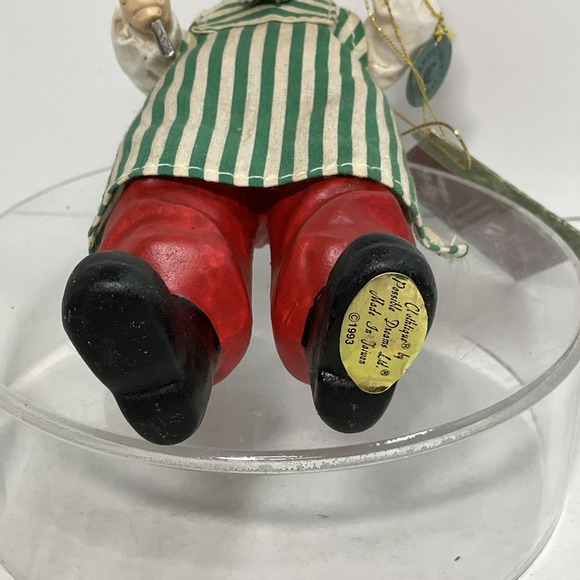 1993 Clothtique By Possible Dreams Working Santa Figure/Ornament 7 in.‎ No Box - Picture 6 of 7